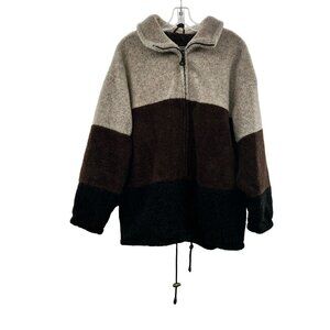 Kent Street Women's Colorblock Coat Full Zip Multicolor Size Medium